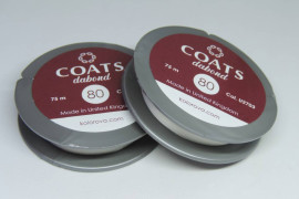 Нитка для бісеру COATS dabond 80 75м біла