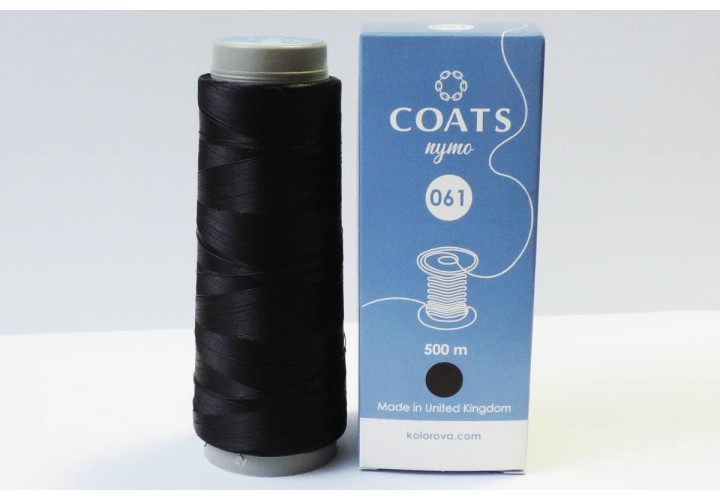 Нитка для бісеру COATS Nymo 60 500м чорна