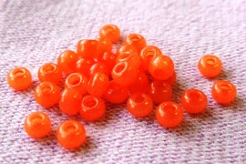 (00598.08.0) Бисер 8/0 прозрачный алебастровый оранжевый