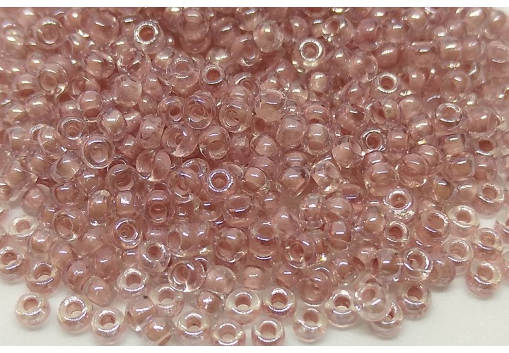(38117.10.0) Бісер прозорий з бежевою серединкою