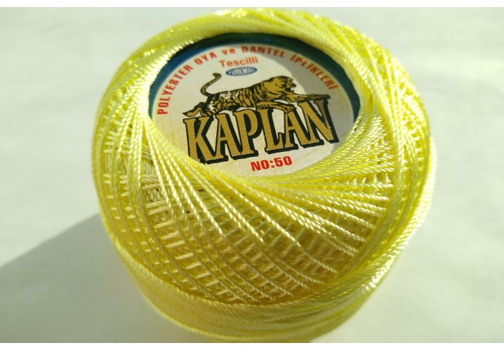 MSL0445 Ірис нитки поліестерові KAPLAN, колір світло-жовтий