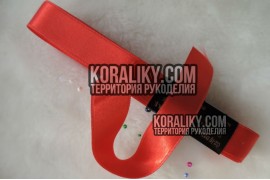 (0030100310) Стрічка атласна двостороння червона шириною 10 мм