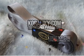 (0030200201) Стрічка атласна двостороння сіра шириною 20 мм