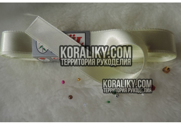 (0030200560) Лента атласная двусторонняя светло зелёная ширина 20 мм