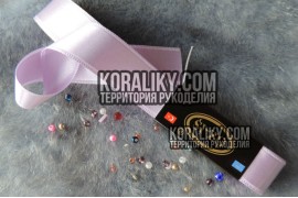 (0030200780) Стрічка атласна двостороння світло-фіолетова шириною 20 мм