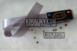 (0030300810) Стрічка атласна двостороння сіра шириною 30 мм