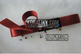 (0030400160) Стрічка атласна двостороння бордова шириною 40 мм