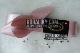 (0030400480) Стрічка атласна двостороння світло-рожева шириною 40 мм