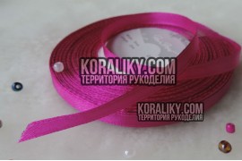 (0020060513) Стрічка атласна одностороння рожева шириною 06 мм
