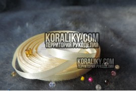 (0020060521) Стрічка атласна одностороння жовта шириною 06 мм