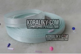 (0020060541) Стрічка атласна одностороння світло-блакитна шириною 06 мм