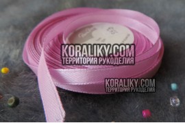 (0020060593) Стрічка атласна одностороння світло-фіолетова шириною 06 мм