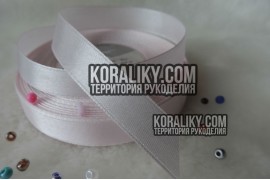 (0020250501) Стрічка атласна одностороння світло-рожева шириною 25 мм