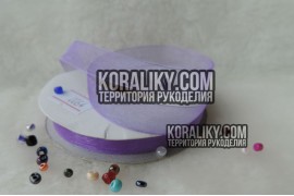 (0010100064) Стрічка органза фіолетова ширина 10 мм