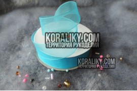 (0010100070) Стрічка органза бірюзова ширина 10 мм