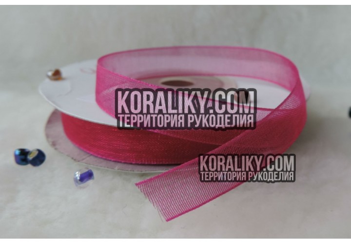 (0010100093) Стрічка органза вишнева ширина 10 мм