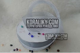 (0010300021) Стрічка органза сіра ширина 30 мм