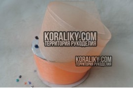 (0010400038) Стрічка органза персикова ширина 40 мм
