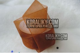 (0010400040) Стрічка органза коричнева ширина 40 мм