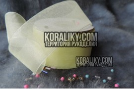 (0010400042) Стрічка органза світло-жовта ширина 40 мм