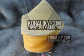 (0010400043) Стрічка органза жовта ширина 40 мм