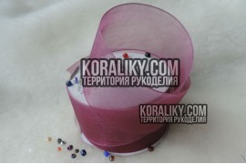 (0010400048) Стрічка органза вишнева ширина 40 мм