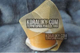 (0010400049) Стрічка органза темно-жовта ширина 40 мм