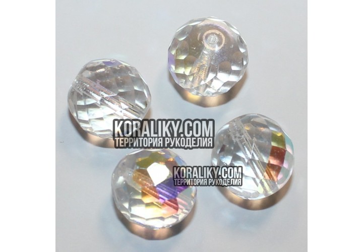 (STKB00030_28701-10) Скляні бусини круглі грановані розмір 10 мм