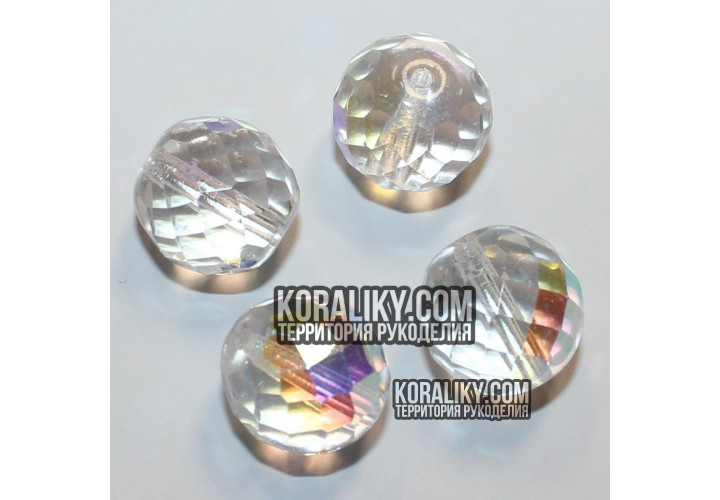 (STKB00030_28701-12) Скляні бусини круглі грановані розмір  12 мм