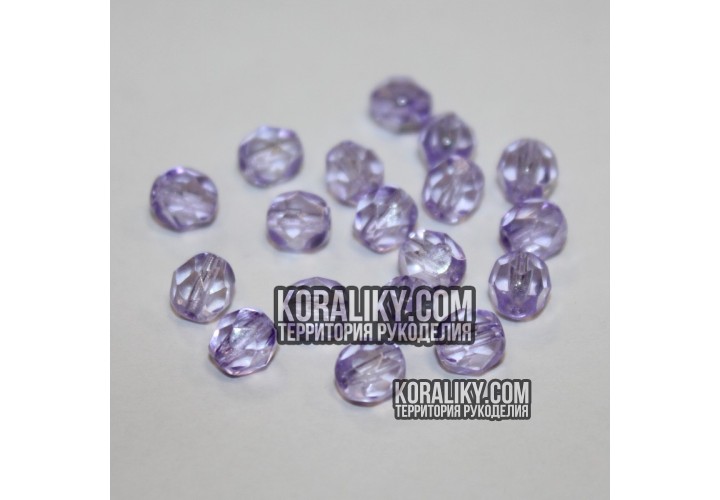 (STKB00030_45015-08) Скляні бусини круглі грановані розмір 08 мм