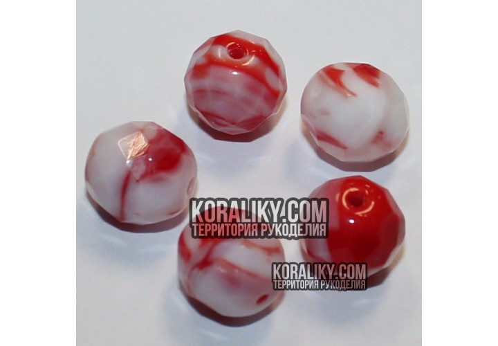 (STKB02010_93200-08) Стеклянные бусины круглые граненые размер 08 мм