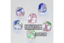 (STKB08006-06) Скляні бусини круглі грановані розмір  06 мм