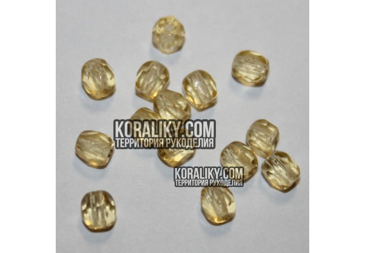 (STKB10010-06) Скляні бусини круглі грановані розмір 6мм