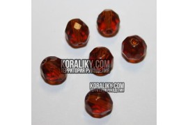 (STKB10090-06) Скляні бусини круглі грановані розмір 6мм