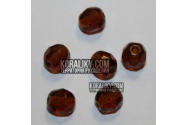 (STKB10100-04) Скляні бусини круглі грановані розмір 4 мм