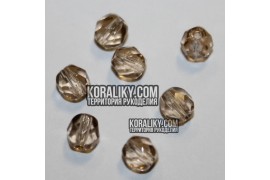 (STKB10200-06) Скляні бусини круглі грановані розмір 6мм