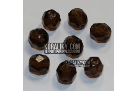 (STKB10230-06) Скляні бусини круглі грановані розмір 6мм