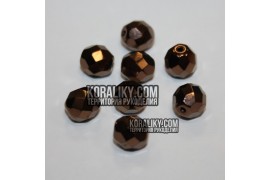 (STKB23980_14415-10) Скляні бусини круглі грановані розмір 10 мм