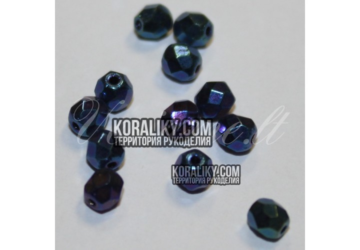 (STKB23980_21435-11) Скляні бусини круглі грановані розмір 11 мм