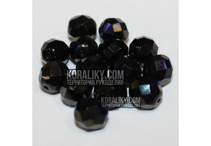 (STKB23980_22201-08) Скляні бусини круглі грановані розмір 08 мм