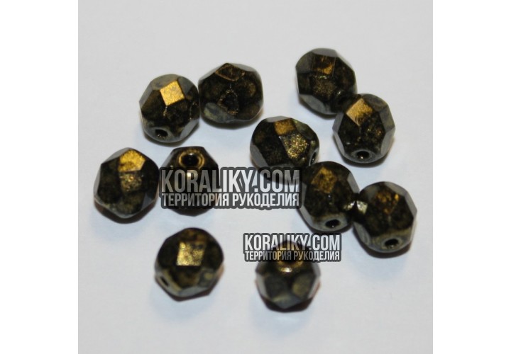 (STKB23980_56902-08) Скляні бусини круглі грановані розмір 08 мм