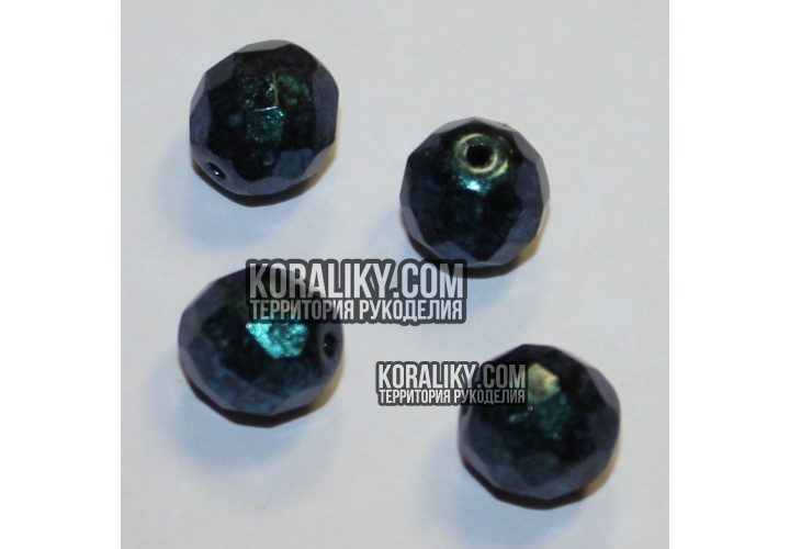 (STKB23980_56951-10) Скляні бусини круглі грановані розмір 10 мм
