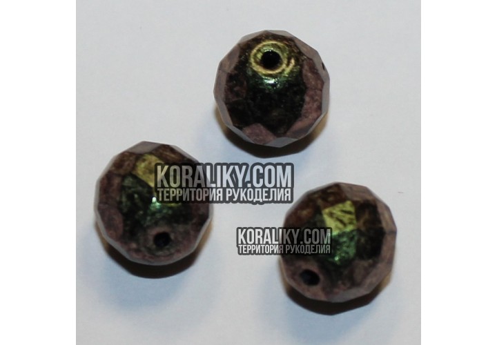 (STKB23980_56952-08) Скляні бусини круглі грановані розмір 08 мм