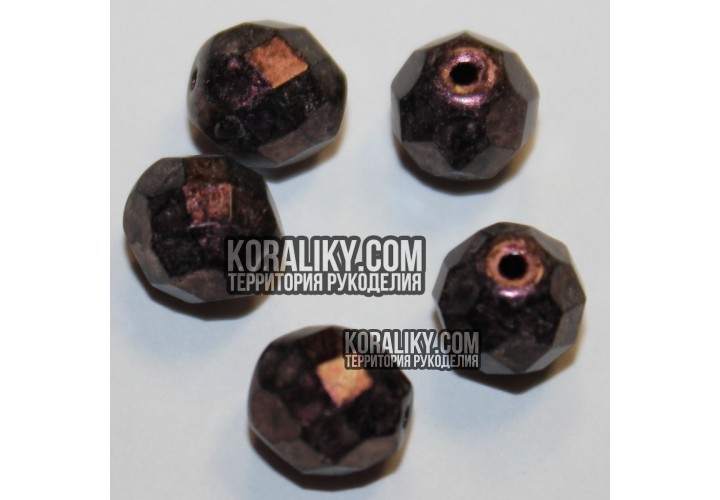 (STKB23980_56991-08) Скляні бусини круглі грановані розмір 08 мм