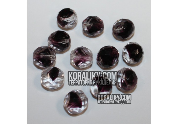 (STKB27008-14) Скляні бусини круглі грановані розмір  14 мм