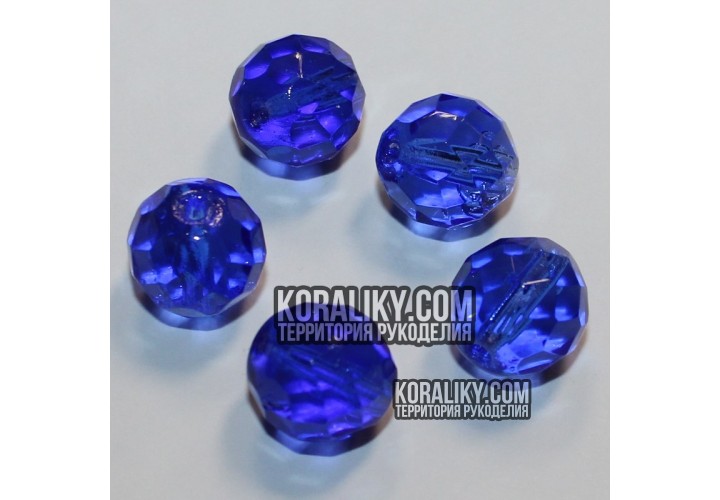 (STKB30050-08) Скляні бусини круглі грановані розмір  08 мм