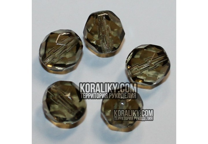 (STKB40010-08) Скляні бусини круглі грановані розмір  08 мм