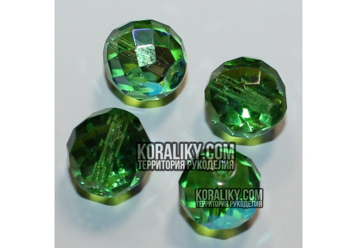 (STKB50020_28701-14) Скляні бусини круглі грановані розмір 14 мм