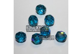 (STKB60230_28701-10) Скляні бусини круглі грановані розмір 10 мм