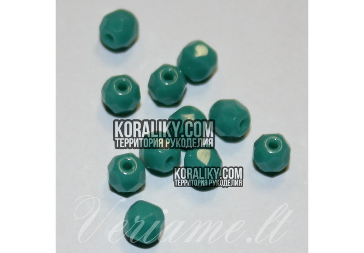 (STKB63140-06) Скляні бусини круглі грановані розмір 6мм